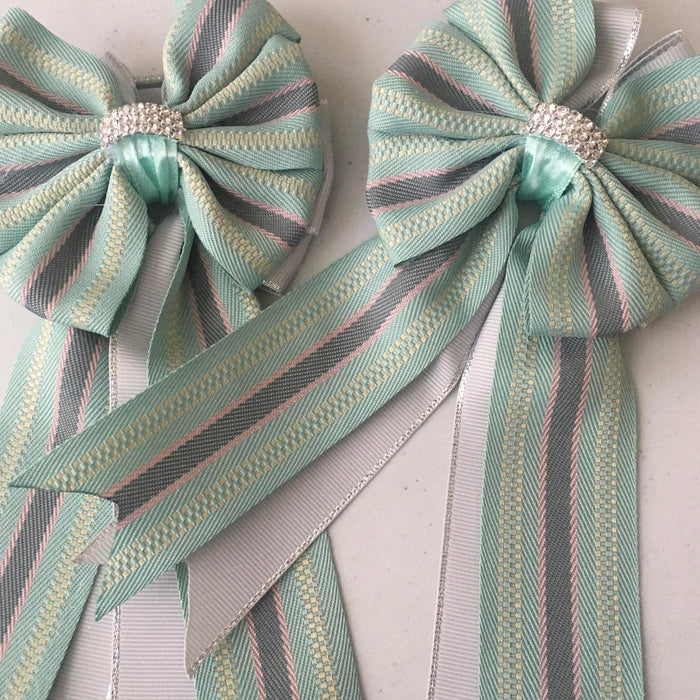 🤩 Show Bows: Hampton Stripe Mint