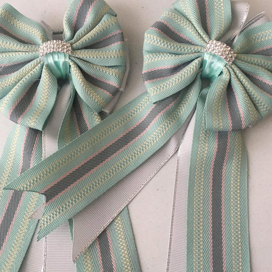 🤩 Show Bows: Hampton Stripe Mint