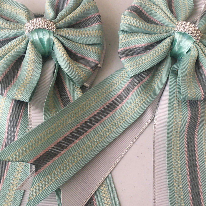 🤩 Show Bows: Hampton Stripe Mint