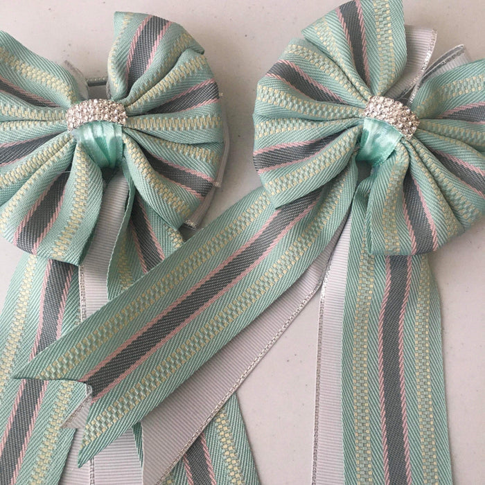 🤩 Show Bows: Hampton Stripe Mint