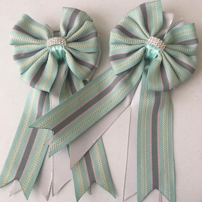 🤩 Show Bows: Hampton Stripe Mint