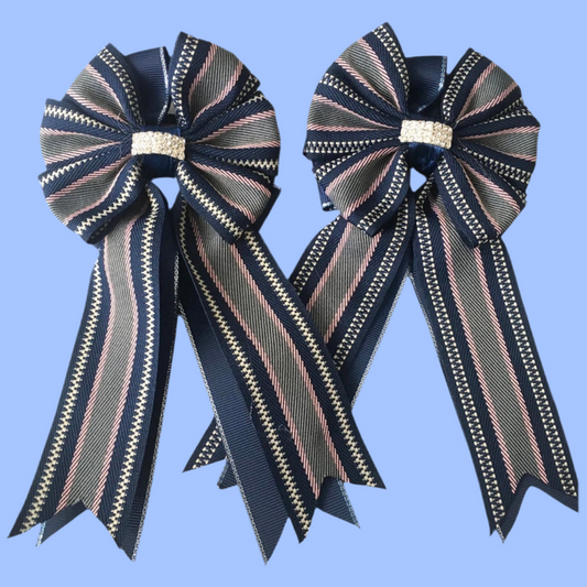 🤩 Show Bows: Hampton Stripe Navy
