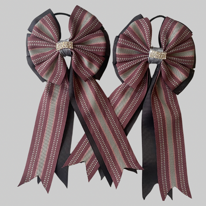 🤩 Show Bows: Hampton Stripe Plum