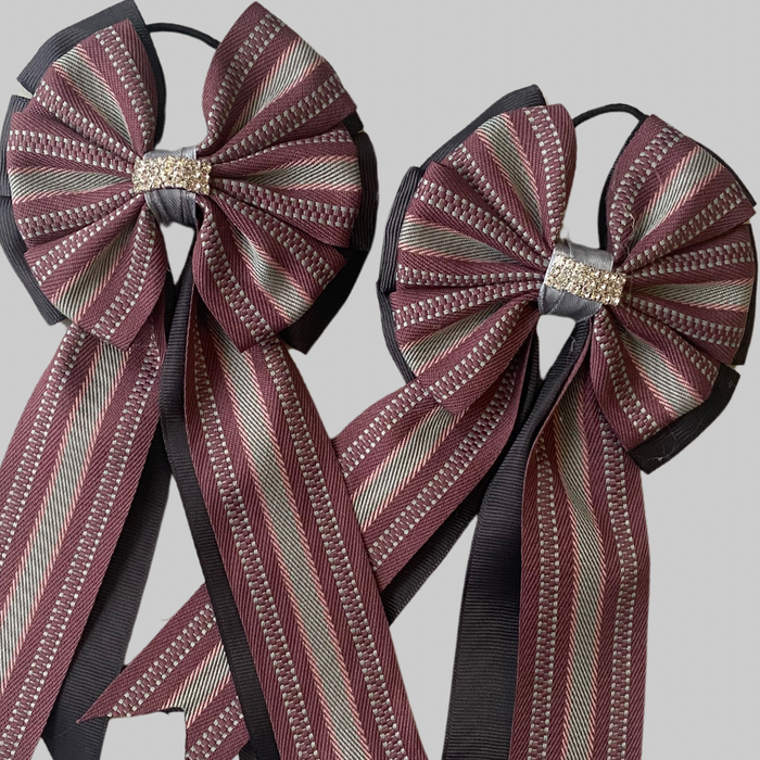 🤩 Show Bows: Hampton Stripe Plum