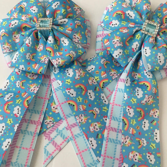 🤩 Show Bows: Unicorns Mini Turquoise