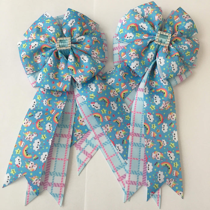 🤩 Show Bows: Unicorns Mini Turquoise
