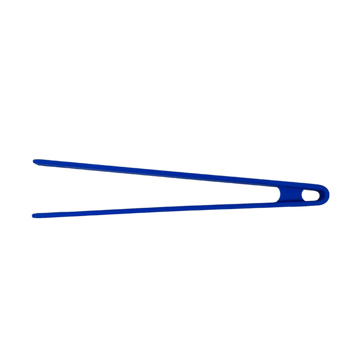 Silicone tong 11.5 inches long in blue color.
