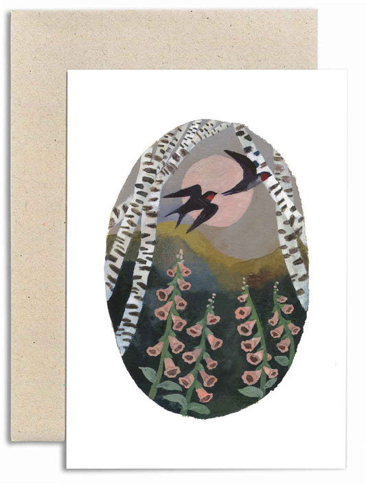 Silver Birch Dreaming Card