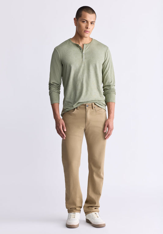 Buffalo Men Pants Beige Woven Casual Pants Stretch