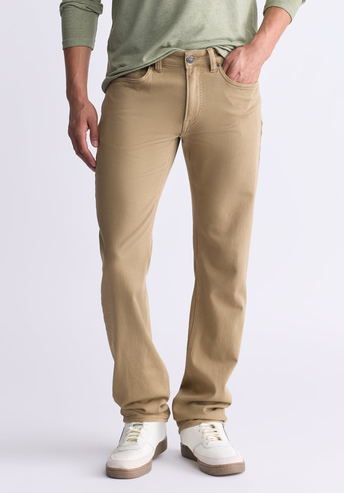 Buffalo Men Pants Beige Woven Casual Pants Stretch