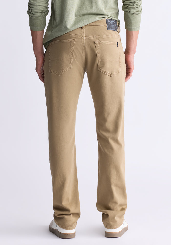 Buffalo Men Pants Beige Woven Casual Pants Stretch