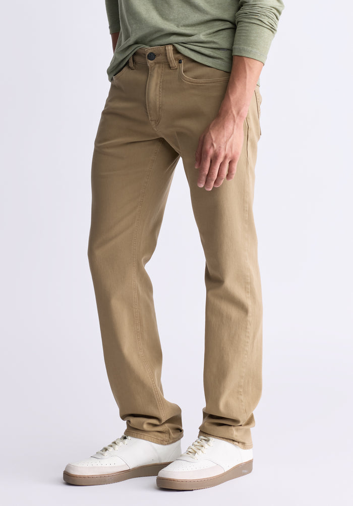 Buffalo Men Pants Beige Woven Casual Pants Stretch