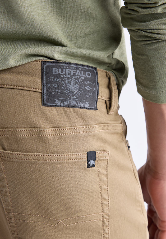 Buffalo Men Pants Beige Woven Casual Pants Stretch