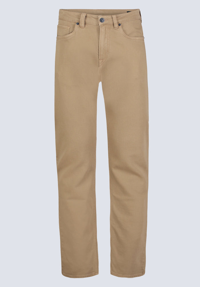 Buffalo Men Pants Beige Woven Casual Pants Stretch