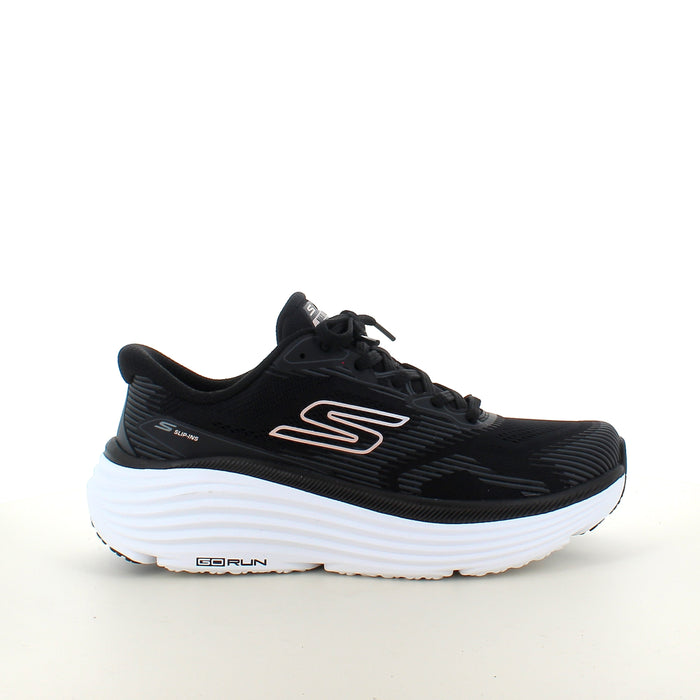 Svart Skechers Max Cushioning slip-on sneaker med stötdämpning