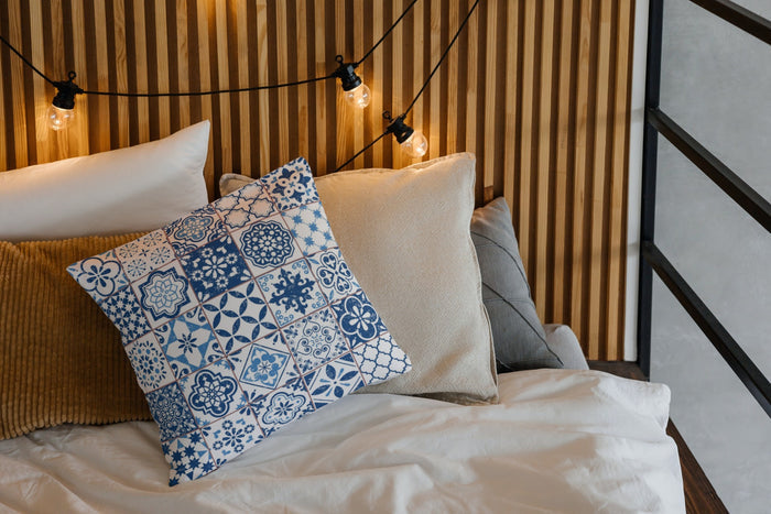 Skiathos Outdoor Pillows Blue & White