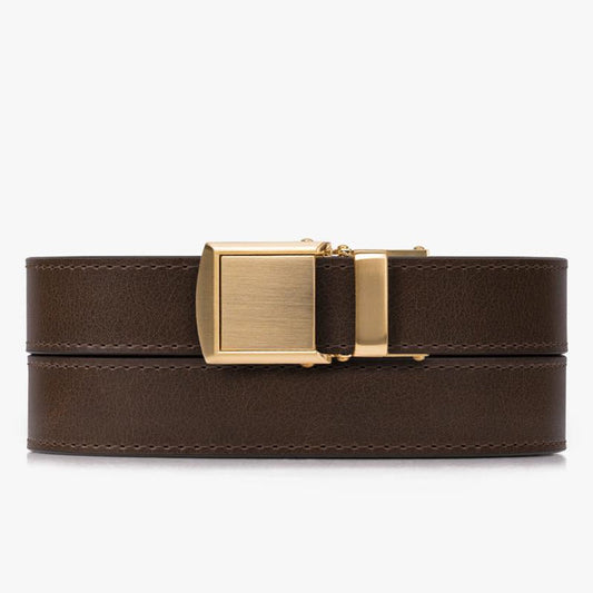 Mocha Skinny Belt - SlideBelts