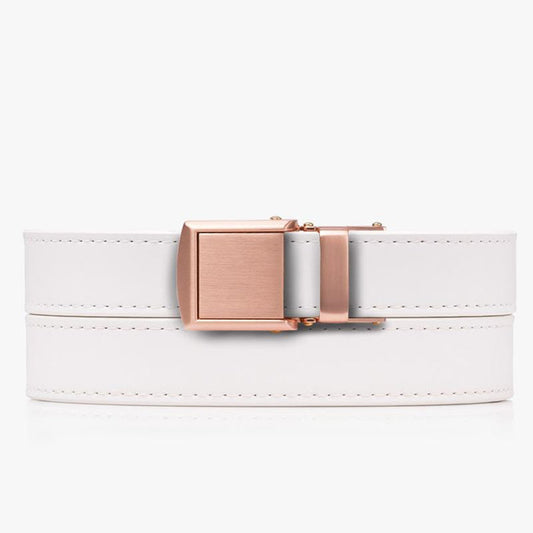 White Skinny Belt - SlideBelts