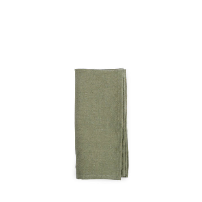 Libeco Skye Napkin Khaki Green Folded