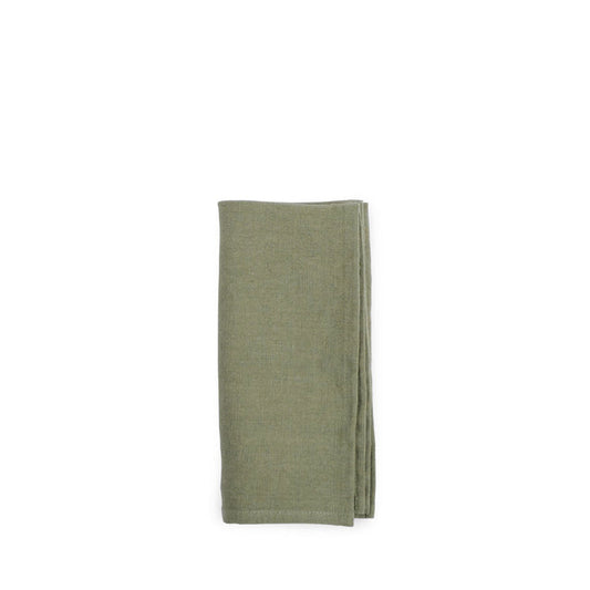 Libeco Skye Napkin Khaki Green Folded