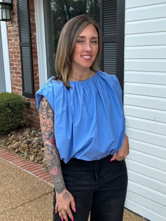 Sleeveless Bubble Top