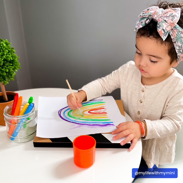 Smooth Stix Watercolor Gel Crayons - Includes Paintbrush - Set of 6