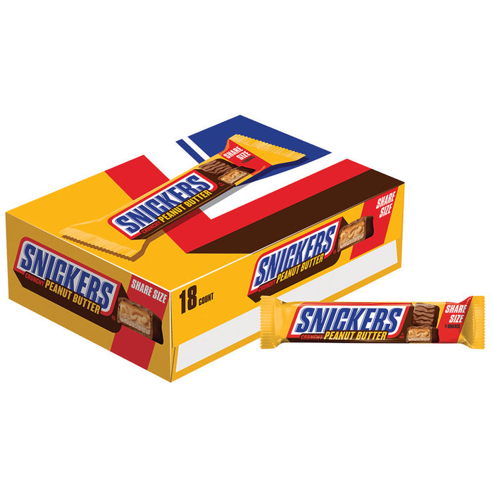 Snickers Share Size Peanut Butter Squared Candy Bar - 18 Count - 3.56 OZ
