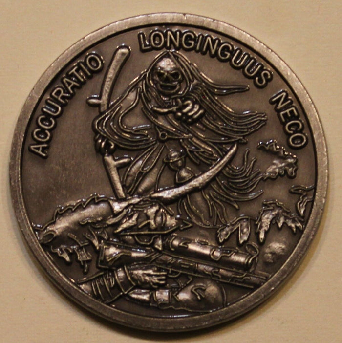 Sniper Special Operations Target Interdiction SOTIC Army Challenge Coin Spec Sil