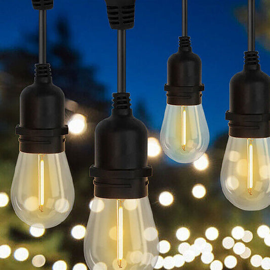 Solar Power 15 LED 18.2M Festoon String Lights Wedding Party WaterProof -Home Living Store - -