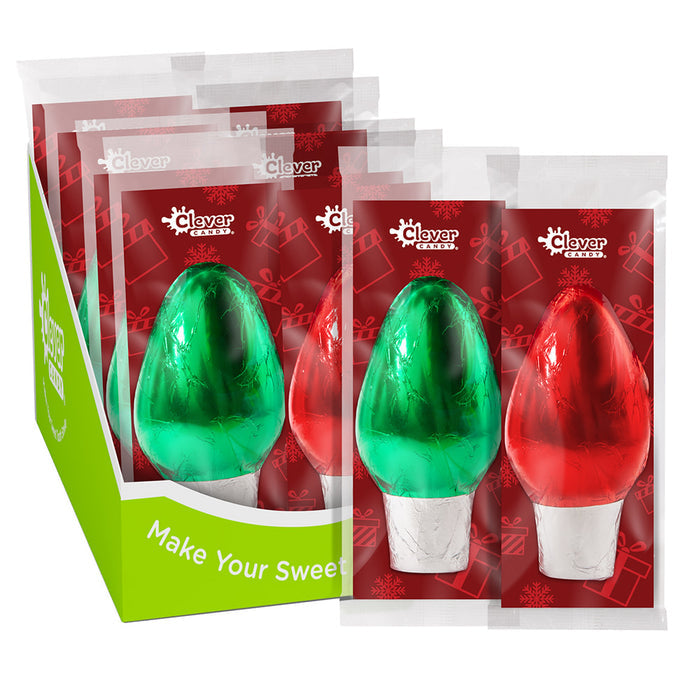 Solid Milk Chocolate Christmas Light Candy - 18 Count
