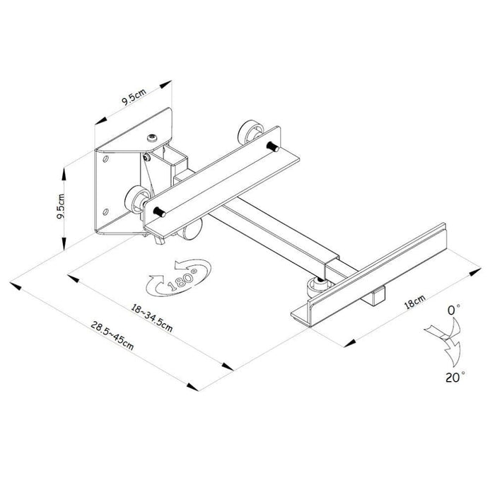 SP Full Motion Wall Mount Speaker Bracket -Home Living Store - -