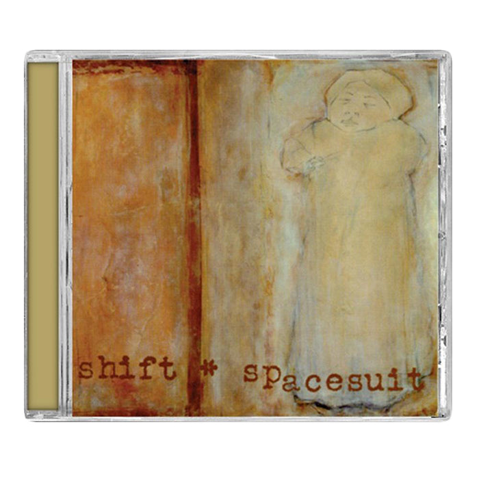 CD cover features a faded, sepia-toned illustration of a figure in a spacesuit on the right. Shift—their breakthrough melodic hardcore album—is typed in lowercase along the bottom. Brand: Shift.