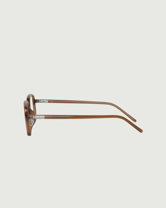 Walnut::Spencer Eyeglasses rectangle brown recycled polyester side