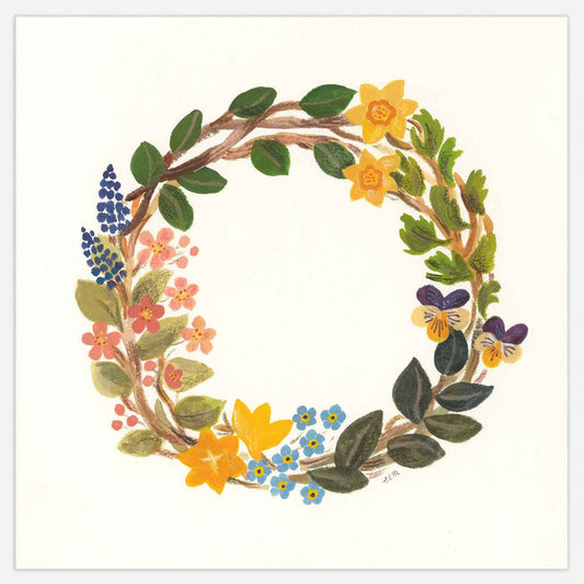Spring Wreath Print