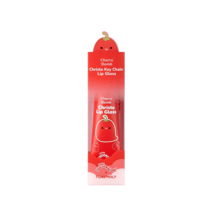 Squishmallow X TONYMOLY Cristo's Cherry Bomb Lip Gloss