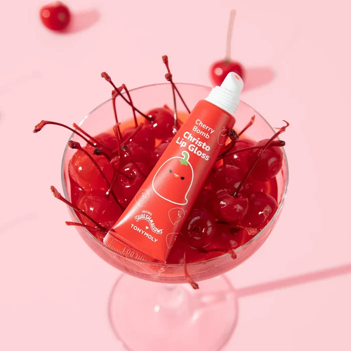 Squishmallow X TONYMOLY Cristo's Cherry Bomb Lip Gloss