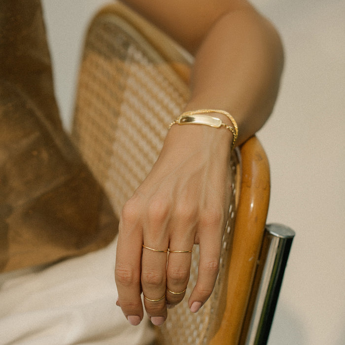 Leah alexandra basic gold stacking ring
