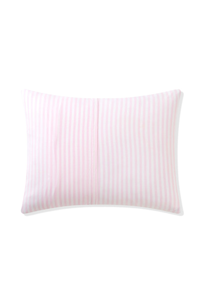 Back of the Standard Pillowcase in Small Sakura Stripe showing the envelope closure