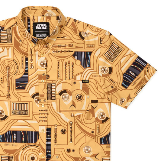 RSVLTS XS RSVLTS® Star Wars "C-3PO deconstructed" _ KUNUFLEX Short Sleeve Shirt Star Wars "C-3PO deconstructed" _ KUNUFLEX Short Sleeve Shirt