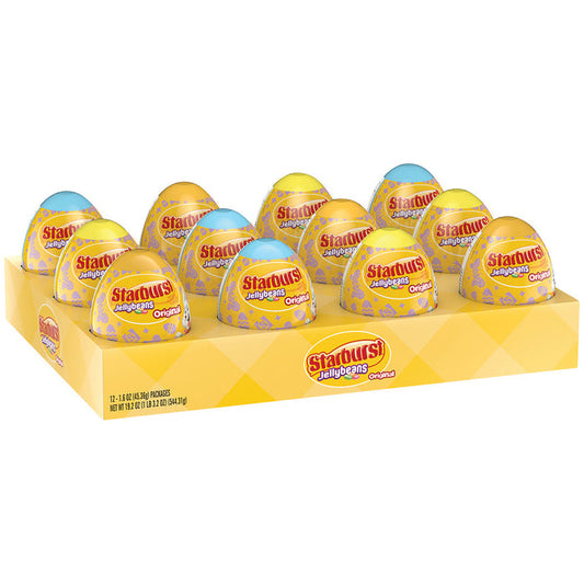 Starburst Jelly Bean Candy Plastic Eggs - 12 Count
