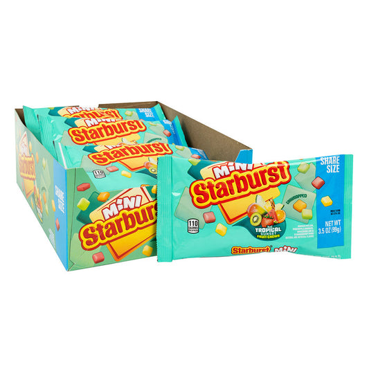 Starburst Share Size Tropical Sunset Mini Fruit Chews - 15 Count