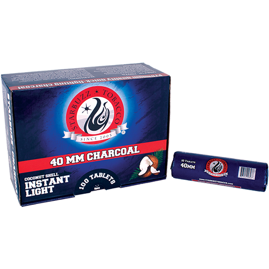 Starbuzz Quick Instant Light 40mm Coconut Shell Hookah Shisha Charcoal (Wholesale)