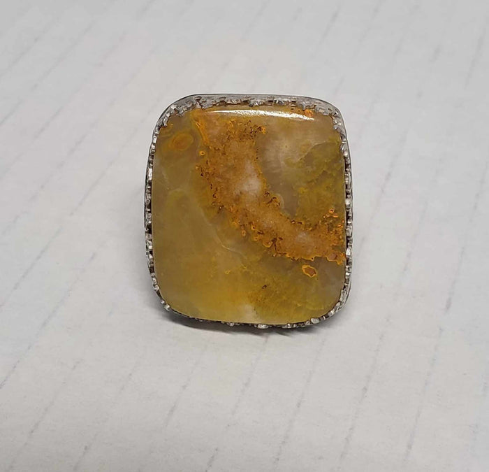 Sterling Silver Bumble Bee Jasper Ring
