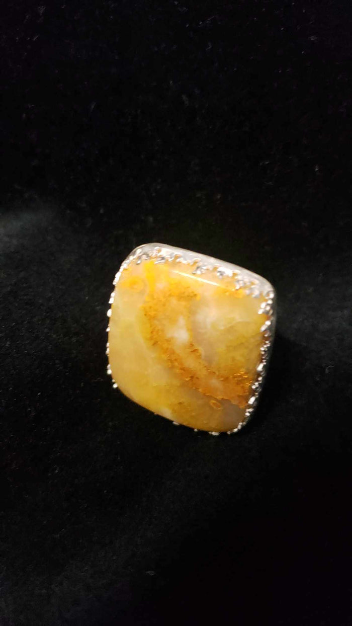 Sterling Silver Bumble Bee Jasper Ring