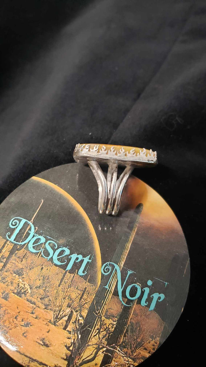 Sterling Silver Bumble Bee Jasper Ring