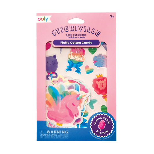 Stickiville Cotton Candy scented stickers in packaging