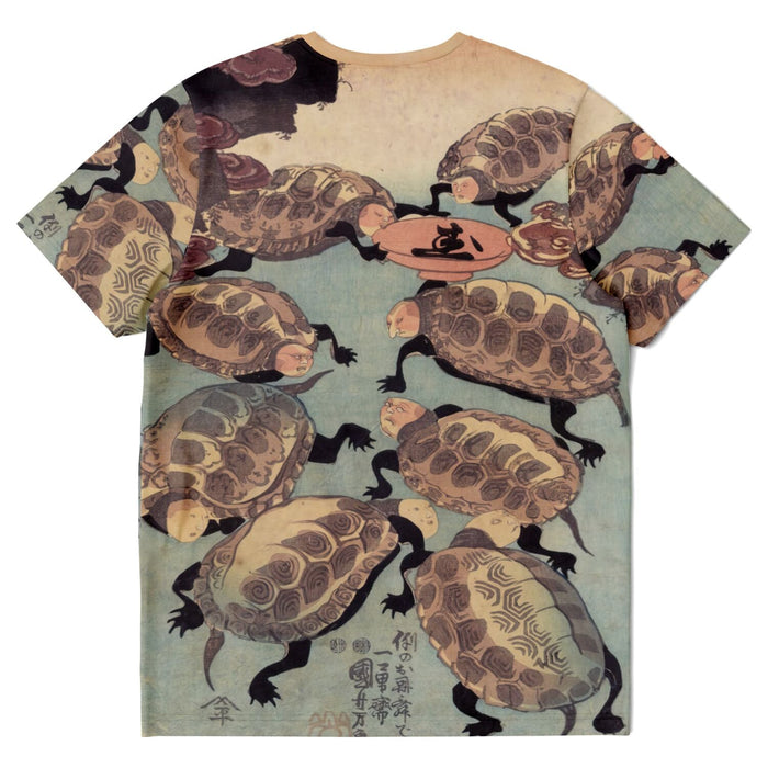 Strange and Marvelous Turtles of Happiness | Kuniyoshi Ukiyo-E Kawai Tortoise Graphic Art T-Shirt