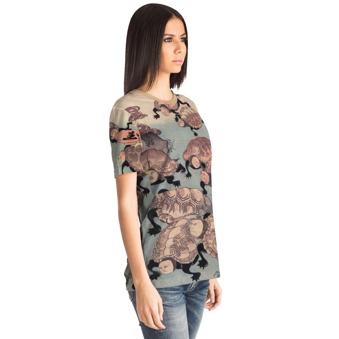 Strange and Marvelous Turtles of Happiness | Kuniyoshi Ukiyo-E Kawai Tortoise Graphic Art T-Shirt