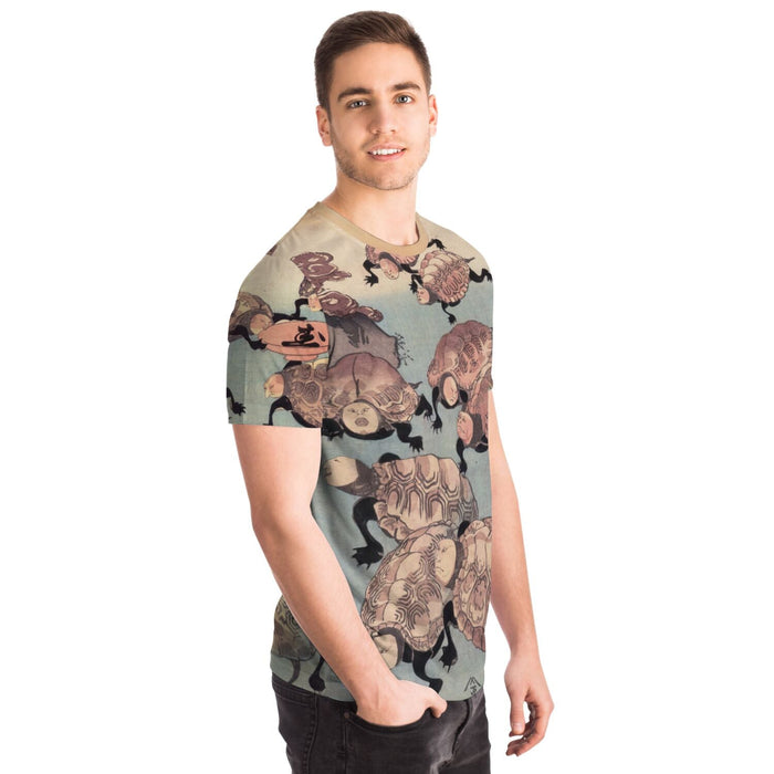 Strange and Marvelous Turtles of Happiness | Kuniyoshi Ukiyo-E Kawai Tortoise Graphic Art T-Shirt