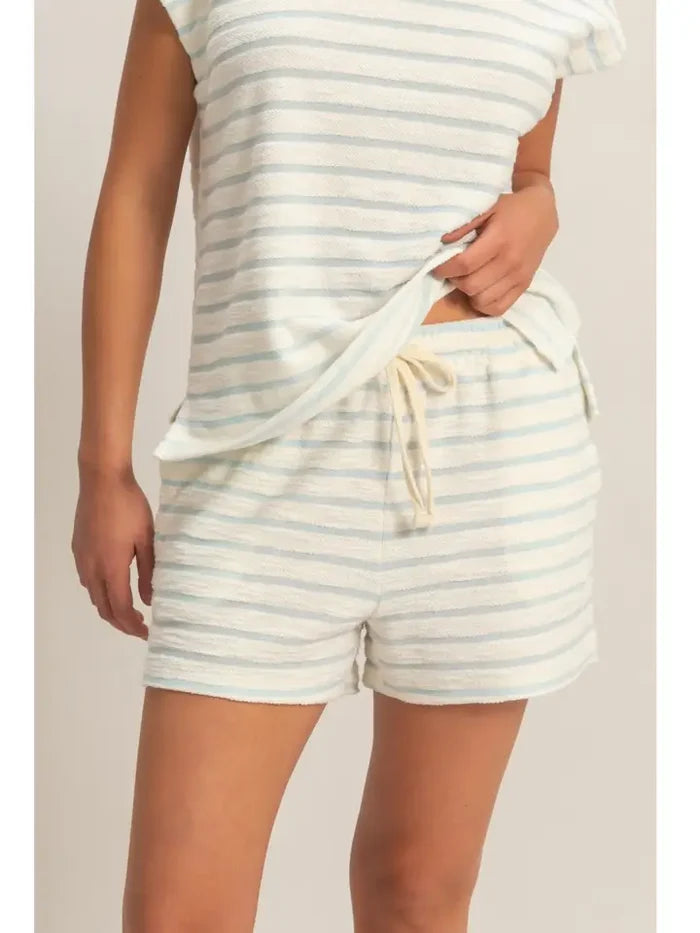 Striped Drawstring Waist Shorts FINAL SALE
